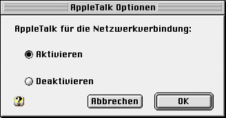 Apple Talk Optionen